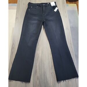 Gap Womens Jeans Size 4/27 Kick Fit High Rise Raw Hem. Ankle Hem. Black